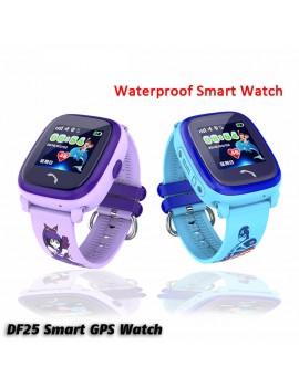 Waterproof DF25 GPS Tracker Screen Touch SOS Call Kids Smart Watch For Android IOS iPhone Anti-lost