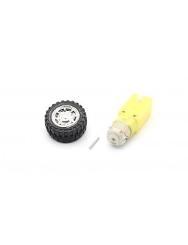 #41 Replacement Tyre + Axle + Gear Motor for Toy Vehicle DIY