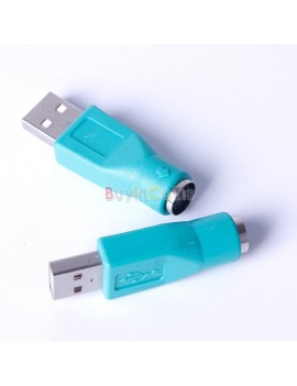 1pcs/2pcs/4pcs Male USB to PS2 Female Adapter into Converter to use for PC Keyboard Mouse