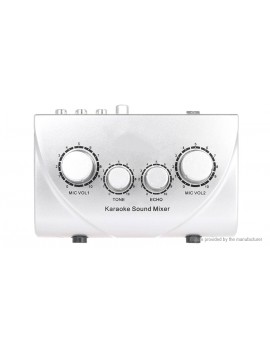 NKR N-1 Karaoke Sound Echo Mixer Dual Mic Inputs Amplifier (AU)